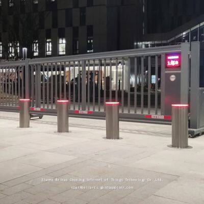 UPARK Campus Entrance Sealed lntegral Bollards 304SS Durable Custom Wireless Remote Control Automatic Barrier Parking Bollard