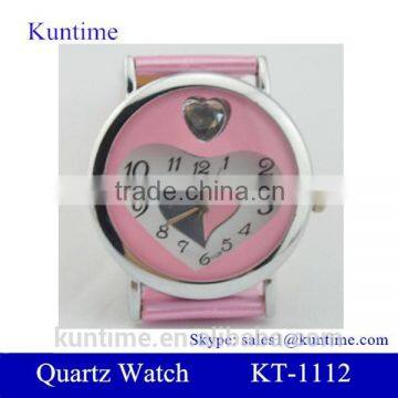 Kids Watch Gifts With Cute Heart Shaped Dial PU leather band