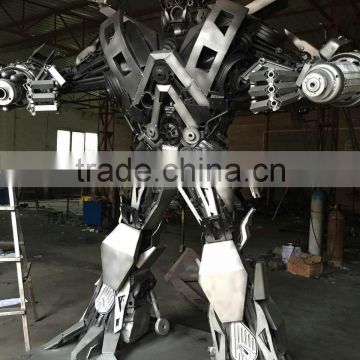 2.5meters high Ironhide large outdoor sculpture cartoon figure iron man sculpture for public plaza exhibition celebration