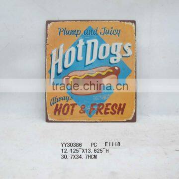 rectangle embossed tin sign, metal wall arts for home decor