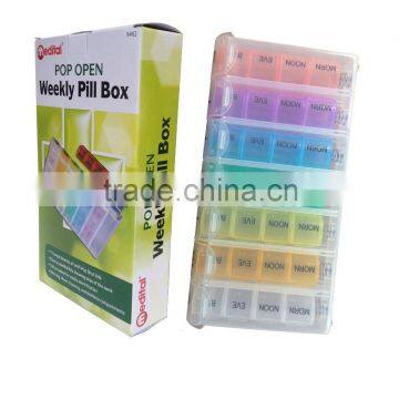 Colourful Plastic Medicine Storage Pill Box 7 Day Tablet Sorter Container Case Organizer Health Care                        
                                                Quality Choice