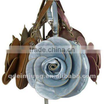 2015 new flower design leather purse