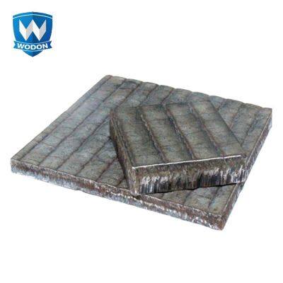 bimetal surfacing wear plate high chromium carbide hardface wear plate wear resistant overlay weld clad plate