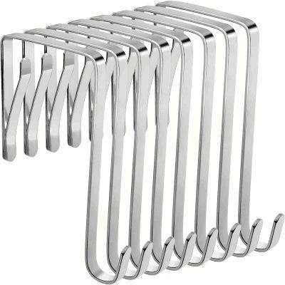 Over The Door Hooks, Door Hanger Hook Fits Door Widths, Reversible Metal Door Hooks for Hanging Clothes, Coats, Towels, Shoe Organizers
