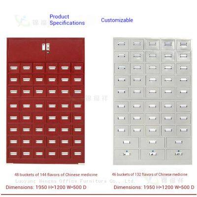Steel Chinese Medicine Cabinet Custom Size 900×1800×500mm| Herb Supply Storage Cabinet Large Size