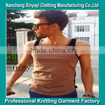 Hot sale clothes /custom cut tank top for men clothes from garment factory