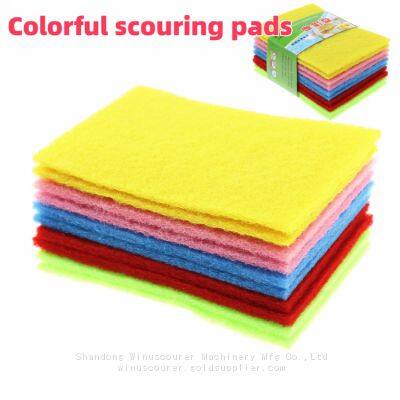 Esponjas de escovação coloridas únicas retangulares para limpeza de panelas em 5 cores