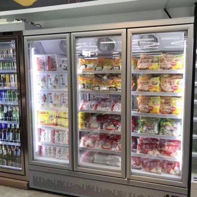 Luxury Bottom Mount Showcase Freezer Promotional Display Chiller/freezer