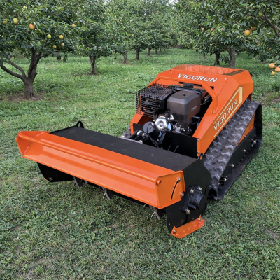 High-efficiency Industrial 800mm Cutting Remote Operated Track-mounted Brush Mower With Flail Mulcher Hammer Blade Vigorun Tech