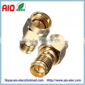 gold plated Reverse Polarity RP SMA Female to SMA male Adapter adaptor converter RF connector