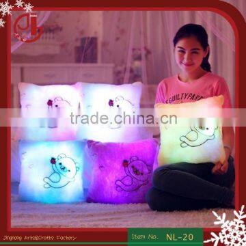 LED Luminous Night Light Love Heart Plush Led Pillow Stuffed Cushion LED Plush Toy Home Decoration