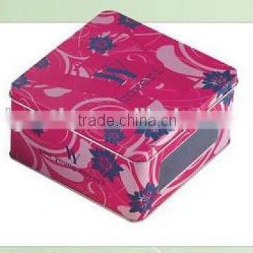 Square gift tin box with food grade