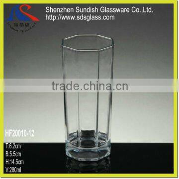 12 oz octagonal glass tumbler