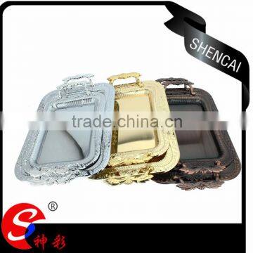 high quality copper serving dish large turkish serving tray stainless steel for Arabian countries wedding party