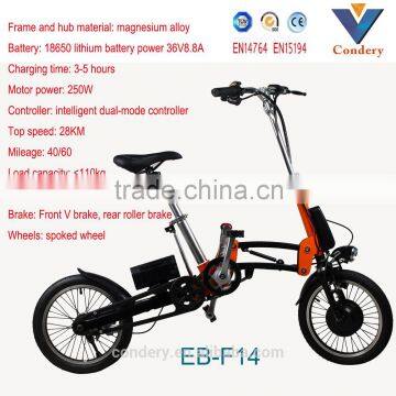 High Quality 36v 18650 Lithium Battery Kit Folding Bicycle Electric Bike Electric Fat Bike EN15194