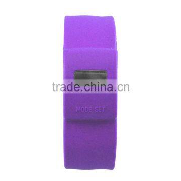 LP1141B_PU Cheapest Promotion Choice Colorful Silicone Slap on LCD Silicone Ion Watch