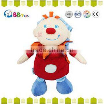 2015 Best Design Plush Stuffed Red Lovely Clown Dolls for Kids