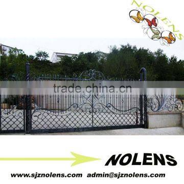 modern wrought iron gate metal gate design for factory house/The Modern popular fence gate of Wrought iron