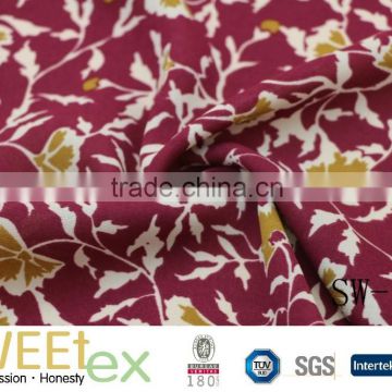 2016 DRESS BLOUSE FABRIC 100% 75D POLY CREPE PRINTING FABRIC