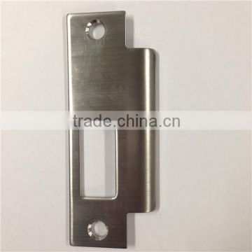 Entry door deadbolt stike plate, door lock parts