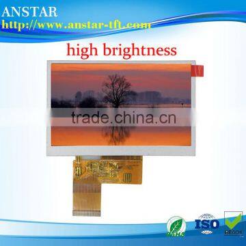 2016 hot sale 4.3 inch tft lcd module 1000cd/m2 high brightness long time supply
