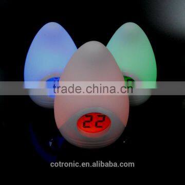 Silicone Shape Room Thermometer Temperature Displayer LED Color Changing Night Light Lamp for Babies Kids Children Adults photo-2