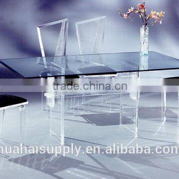 Latest Acrylic wedding dining table and chair acrylic furniture sets