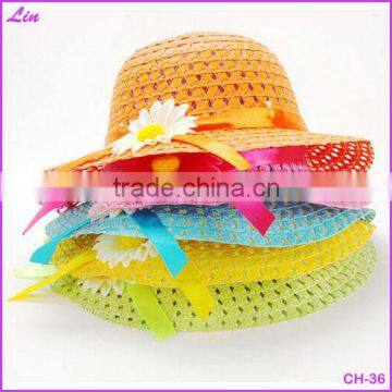 Summer Cute Hat Girl Kids Beach Hat Bag Flower Straw Hat Cap Tote Handbag Bag Suit Y001