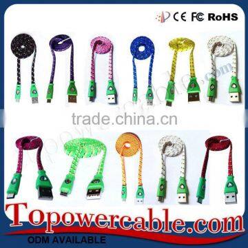 Fast Charging Braided USB Cable With Diamond For Samsung Galaxy Smart Phones photo-6