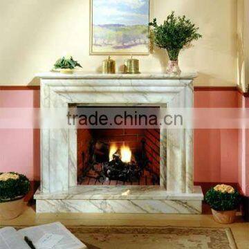 natural marble stone fireplace mantel