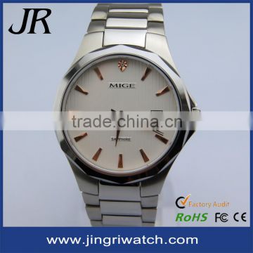 Japan quartz movt wholesale stainless steel back water resistant oem brand watch