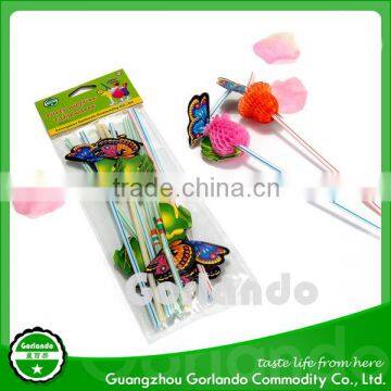Modern Hot Sell Fancy Butterfly Plastic Drinking Straw photo-4