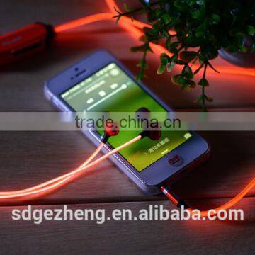 wholesale for EL wire earphones flashing laser light for sports