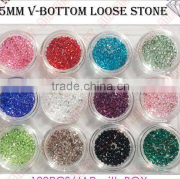 2.5mm V-BOTTOM CRYSTAL LOOSE STONE,.Wholesale