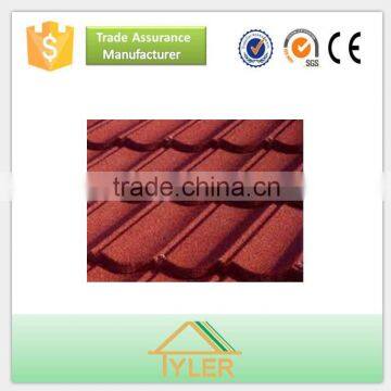 Elegant roofing material for villa house / color stone coated roofing tile