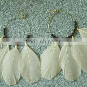 Beautiful Ivory goose feather earring