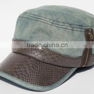 Fashion stylish denim military cap