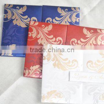Luxury premium grade metallic cardboard wedding invitation