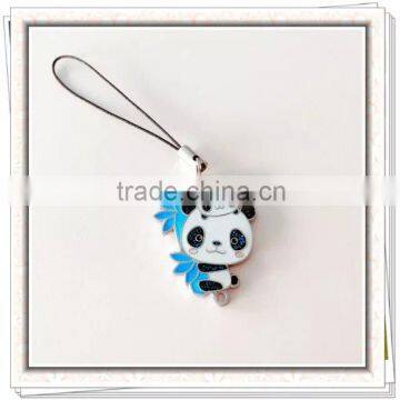 Persnalized zinc alloy plush panda keychain for manufacture