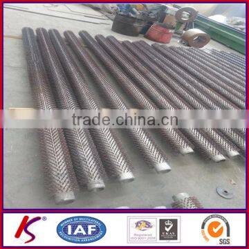 PLC welding studded tube