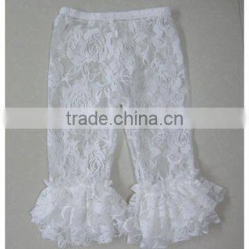 wholesale lace ruffle pants lace kids pants legging 2016