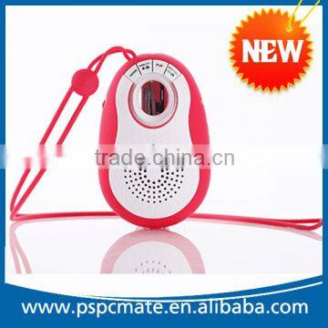 Red Anti-Lost Support TF card FM Portable Selfie Bluetooth Speaker