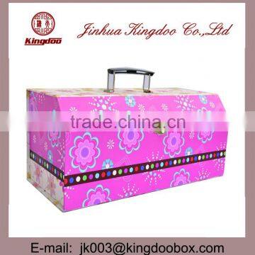 Jinhua Supplier Rectangular Handmade Paper Cardboard Jewelry Box with Handle and Drawers