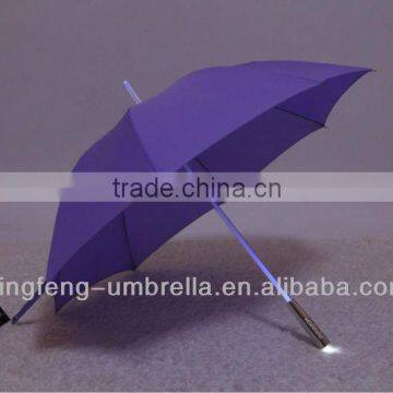 Special design umbrella glow in the dark umbrella led with flashlight