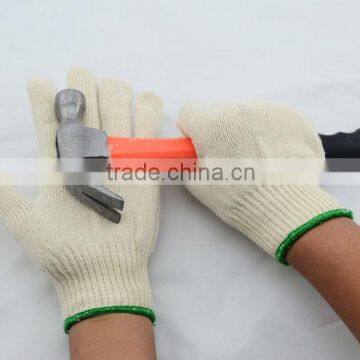 hot sale white cotton gloves with high quality for construction