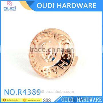 2016 Rose Gold Metal Badge Bag Hardware Painting Logo Plate for Leather Metal Logo Label photo-3