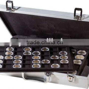 Aluminium Coin Case with 5 fitted trays