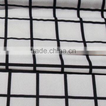 Men's t Shirt Fabric 4 Way Strench Plaid Printed Polyester Lycra Fabric photo-5