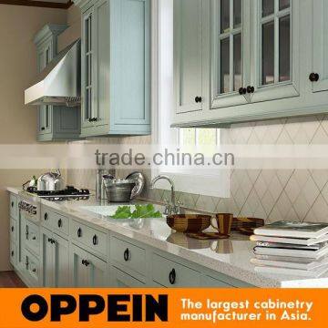 Indonesia Project Modern Style Light Green PVC Kitchen Cabinet photo-3