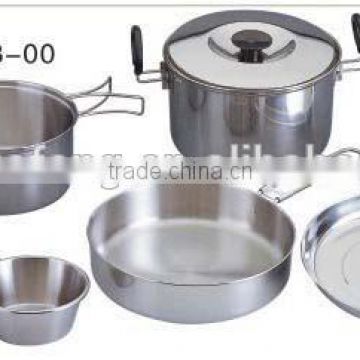 2015 hot sale russian stainless camping cookware